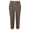 Ribbed Waist Linen Freddo Dye Tapered Pants - Taupe By Haris Cotton