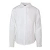 Linen Long Sleeved Shirt With Darts-White By Haris Cotton