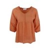 "V"Neck Linen Long Sleeved Blouse - Peachy By Haris Cotton
