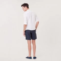 Slim Fit Mandarin Neck Linen Shirt - White By Haris Cotton -Cheap Haris Cotton Store vq4pvrhqu5swvpthsa6p