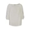 Long Sleeved Linen Gauze Blouse With Front Seams - White By Haris Cotton