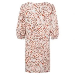 Viscose Midi Dress - Ecru Leaf By Haris Cotton -Cheap Haris Cotton Store wha6wi1bwzehqzjqujxj