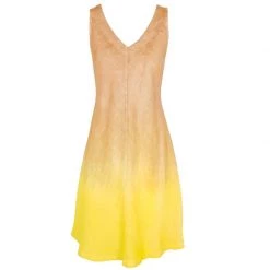 Melpomene Flared Dress - Gold Beige By Haris Cotton