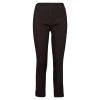 Cut Hem Slim Fit Jersey Linen Blend Stretch Pants - Black By Haris Cotton