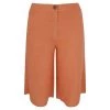 Elastic Waisted Linen Loose Fit Bermuda Shorts - Peachy By Haris Cotton