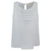 Linen Top With Pleats - White By Haris Cotton